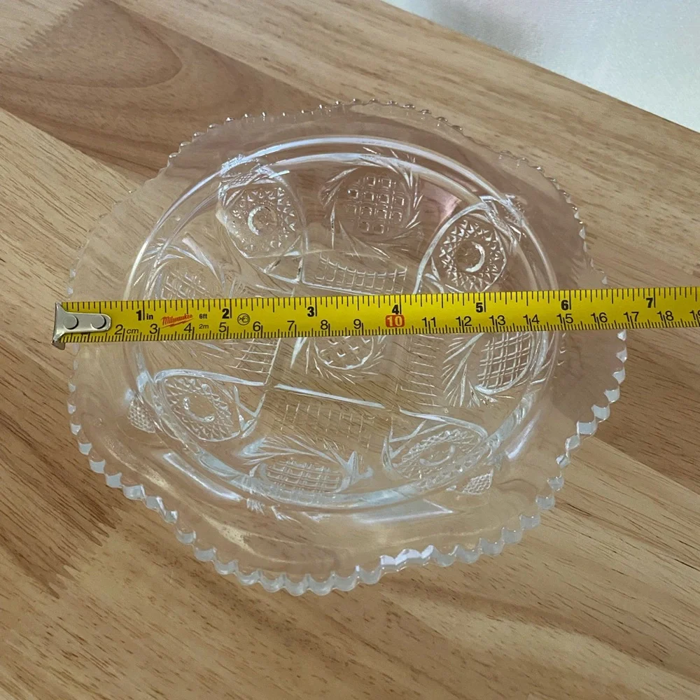 Vintage L.E. Smith Sunburst Pressed Clear Glass Round Covered Butter Dish Retro - Picture 6 of 11